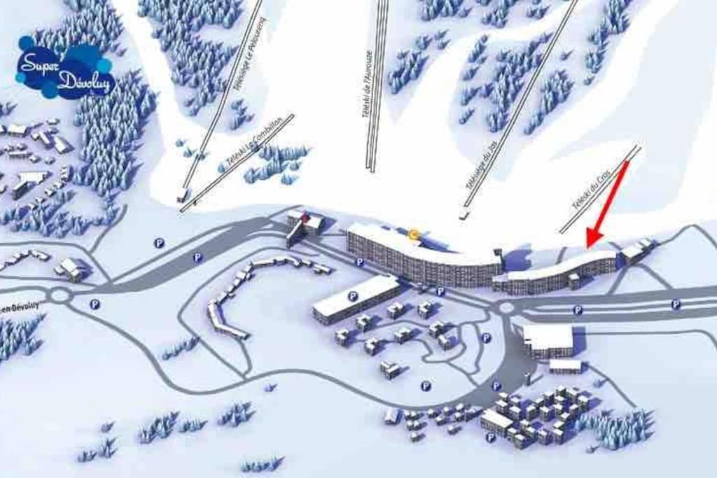 Appart T2 A Superdevoluy Au Pied De Piste Buitenkant foto